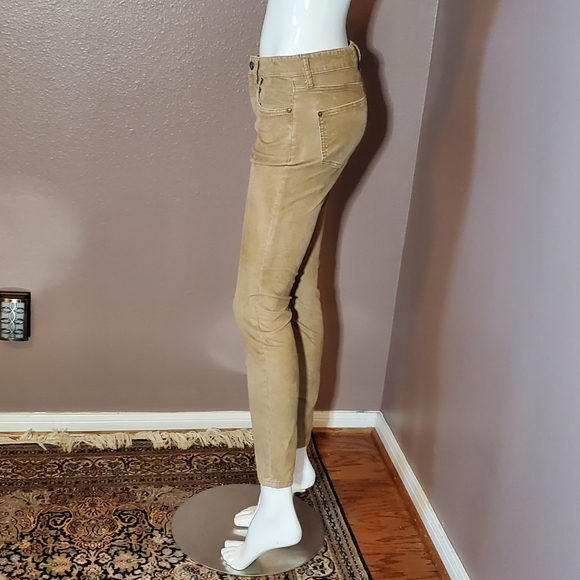 PILCRO Stet fit lowrise skinny tan pinwale cord jeans size 26 - Picture 2 of 5